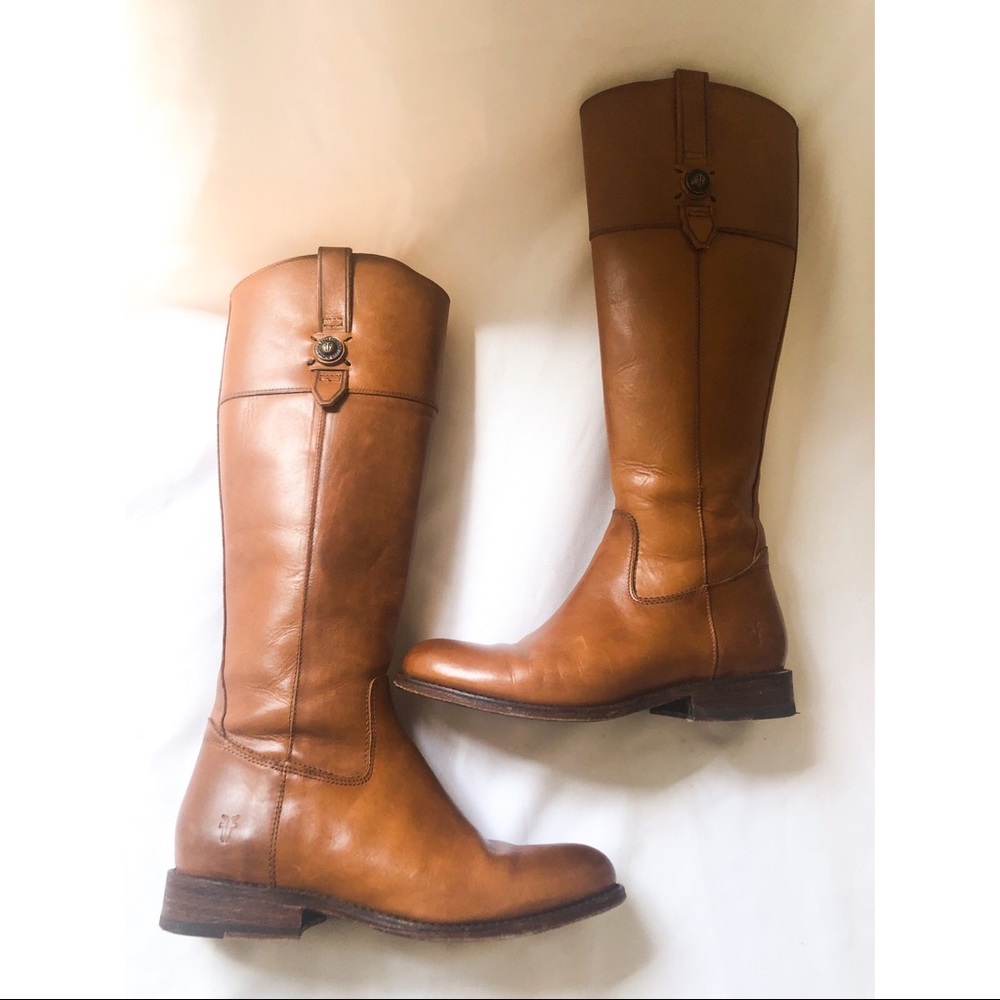 Frye Jayden Tan Riding Boots - Picture 2 of 10